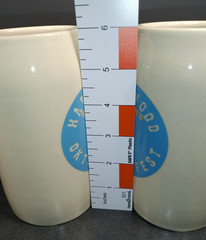 Oktoberfest Beer Stein Mugs Hardy Wood Ceramic with Goat Logo Set 2