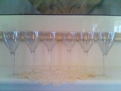 🔥6🔥 Nick & Nora VTG MCM Martini Champagne Wine Aperitif Cordial 6″ opaline 🔵