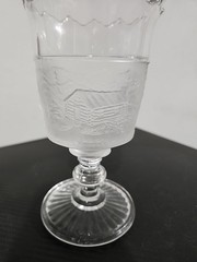 LG WRIGHT GLASS WESTWARD HO SPOONER/SPOON HOLDER 6 1/2″