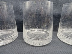 Schott Zweisel Esprit/Falling Rain Clear 3 Double Old Fashioned Glasses 4 1/4″t