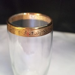 2 Lenox Autumn Wide Gold Band Crystal Champagne Flutes 2 piece Toasting Set MCM