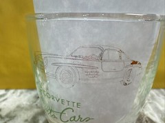 Pair of “Modern Sports Cars” Design 8 oz. Cocktail Glasses, RARE/Vintage, PO-VG