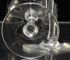 Set of 6 Baccarat Montaigne Optic 5 3/4 In Claret Wine Glasses SIGNED EX COND