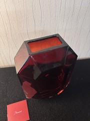 Baccarat Red Octagon Model Crystal Glass Vase