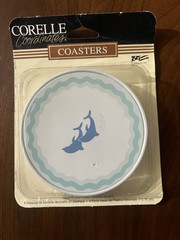 Corelle Coordinates Coaster Set Ocean Dance Dolphin NOS VTG