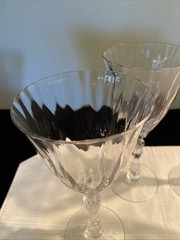 SET OF 4- Vintage Fostoria NIAGARA 6026 WATER Glasses 7 5/8″ Wavy Optic