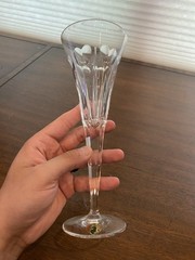 WATERFORD Millennium Collection Crystal LOVE Toasting Flutes W/BOX 9.25″H SIGNED