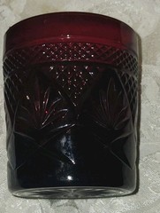 Set of 4 RUBY Cristal D’Arques Durand 11oz 3.75″ Luminarc Glass ON THE ROCKS EUC
