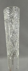 Vintage Russian USSR Lead Crystal Wine Drinking Horn Hand Cut Glass Decorative