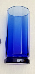 Anchor Hocking Essex Cobalt Blue 10-Panel Tumbler Vintage 16 oz Set of 4 EUC