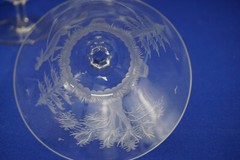 Hunt Safari Animal Scenes-(6) Low Sherbet Champagne Glasses, 3 3/8″ -LOT B (B61)