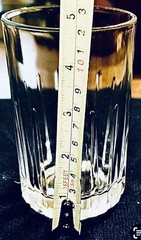 Libbey Crisa Clear 10oz Tumbler Glass Vertical Cut 4.75”