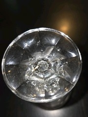 Bohemia Crystal Crystalex Queen’s Lace Wine Glass Gold Rim Lace Etched