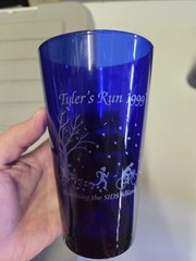 Vintage Cobalt Blue Glass / Award Lot (2) Tyler’s Run Duathalon – Harrison, OH