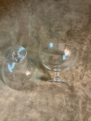 1930s Fostoria glass clear color Icer Bowl insert for grapefruit or shrimp Pair