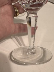 Set Of 6 Waterford Crystal Ballymore Wine Cut Glass Multi Sided Stem 5.5” Tall