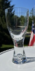 Vintage Littala “Topio” Hand blown Pilsner Glasses, Set Of 2, Finish Design