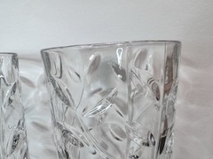 Pair Italy RCR Laurus Crystal Highball Glasses Clear MINT! 5.75”