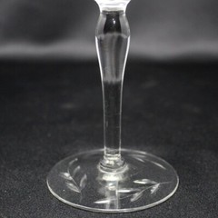 SET OF 2 GLASTONBURY LOTUS CUT 63 «FLORENCE» SMOOTH STEM 7 1/4″ WATER GOBLETS