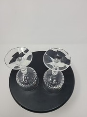TWO Vintage Cristallerie Zwiesel German Echt Bleikristall Crystal Glasses