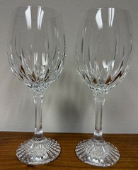 BACCARAT MASSENA WINE GLASSES SET OF 2 9 3/8 INCH