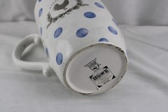 Susan WInget Feed & Seed Polka Dot Pitcher Urban Farmhouse Blue