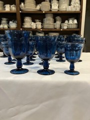 Provincial-Colonial (Dark) Blue by Noritake – 22pcs of Vintage Glassware