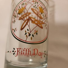 ALL 12 Days of Christmas Glasses Vintage Anchor Hocking Holiday Granny Set