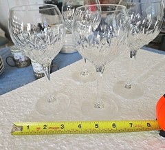 Set 4 Stuart Crystal MANHATTAN SHERRY Wine Goblet Glasses Signed Made in England