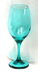 HORSE&BUGGY~Etched~HISTORIC SAVANNAH~Georgia~STEM~Green~WINE GLASS~Barware
