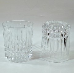 Set of 2 Fostoria Heritage Double Old Fashion Whiskey Glasses Bar FREE SHIPPING