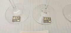 Lot of 4 New With Tags NWT Mikasa Flame D’Amore Champagne Flutes / Glasses