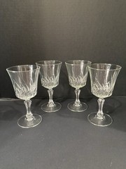 Cristal D’ Argues Durand Flammers Crystal Water Goblets 7” Set of 4