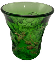 Antique, Cambridge clear cut, inverted strawberry pattern, tumbler , early 1900s