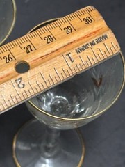 MCM Cordial Set Decanter & 5 Glasses Cut Etched Frosted & Gilt