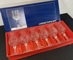Cristal D’Arques Longchamp 25cl/8.45oz Wine Glasses Set of 6 Lead Crystal France