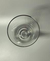 Gorham Crystal Cavalier Water Goblet Glass with Wide Platinum Rim