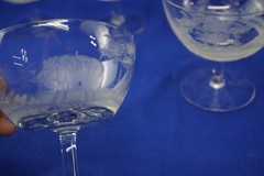 Hunting Wildlife Barware (12) Sherbet or Champagne Glasses, 3 5/8″ Deer Bi (G64)