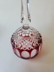 Godinger Edinburgh Crystal Cut To Clear Hock Wine Glass Crystal Ruby Red READ