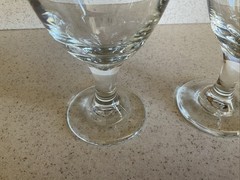 VINTAGE Snowman Glass Wine Goblet Lot of 2 7″ Libbey Winter Christmas