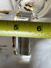 Vtg Libbey Frosted Gold Leaf Set Of 4 Glasses Tumblers MCM Barware Highball Gift