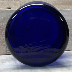 (6) Flat Tumbler Shaeffer Cobalt Blue by IMPERIAL GLASS-OHIO 4”
