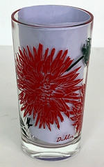 Boscul Red Dahlia Peanut Butter Water Glass Glasses Drinking Kitchen