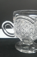 Austrian, #200, Indiana Tumbler & Goblet, 2-Ftd Cups, EAPG, c 1898, USA, VgCd