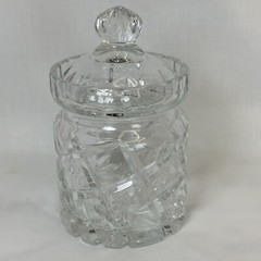 Heavy Lead Glass Crystal Cut Pineapple 7 x 4.5 Candy Jar
