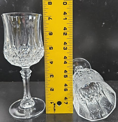 8 Cristal D’Arques Longchamp Water Goblets Set Elegant Crystal Etch Stemware Lot