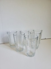 Set of 6 Vintage Libbey Orbita Wave Pattern Drinking Glasses Tumblers 5.75”