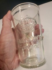 Stella Rosa Black Recycled Glass Tumbler Crown Embossed Heavy