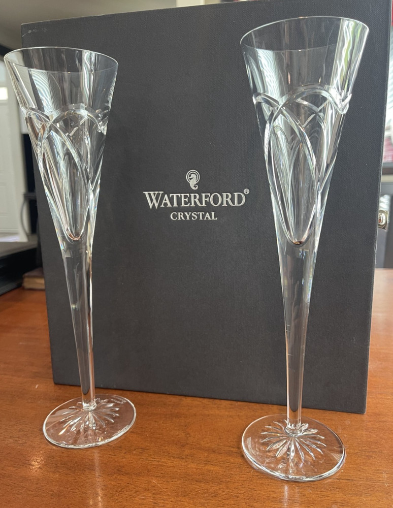 Waterford Crystal – Waterford Wishes Love & Romance Champagne Flutes Set Of 2