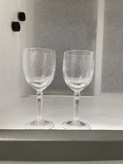 Set Of 2 Cristal D’Arques-Durand DAMPIERRE 4.5” Etched Cordials Stems Glasses